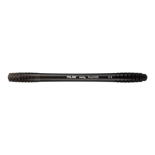 Milan Sway Fineliner Rotulador - Punta Fina 0.4mm - Ergonomico - Tinta al Agua - Color Negro