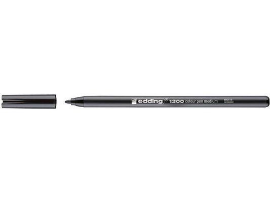 Edding 1300 Rotulador - Punta Redonda - Trazo 2 mm. - Tinta con Base de Agua - Color Negro