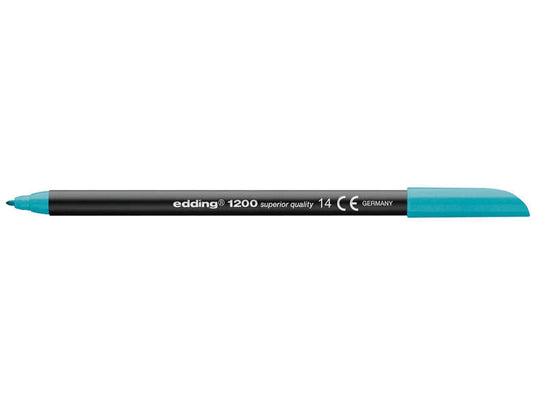 Edding 1200 Rotulador - Punta Redonda - Trazo entre 0.5 y 1 mm. - Tinta con Base de Agua - Color Azu