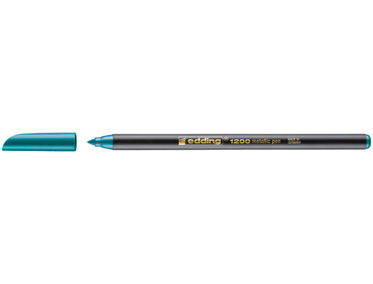 Edding 1200 Rotulador - Punta Redonda - Trazo 1mm - Tinta con Base de Agua - Color Verde Metalizado