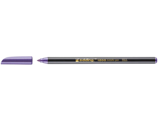 Edding 1200 Rotulador - Punta Redonda - Trazo 1mm - Tinta con Base de Agua - Color Violeta Metalizad