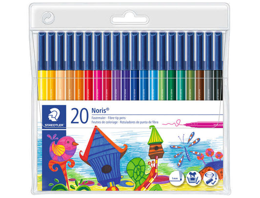 Staedtler Noris 326 Rotulador de Punta de Fina - Resistente a la Presion - Tinta Base de Agua - Colo