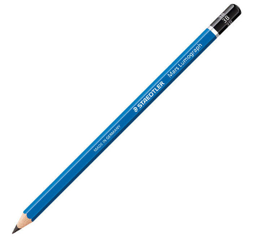 Staedtler Mars Lumograph 100 Lapiz de Grafito Hexagonal - Mina 3B Ultrarresistente de 2.5mm - Madera