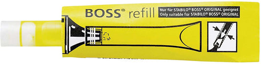 Stabilo Boss 70 Recarga de 3ml para Marcador Fluorescente - Tinta con Base de Agua - Color Amarillo Fluorescente - Cantidad: 20