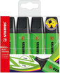 Stabilo Boss 70 Pack de 4 Marcadores Fluorescentes - Trazo entre 2 y 5mm - Recargable - Tinta con Ba