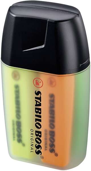 Stabilo Boss Pack de 4 Marcadores Fluorescentes - Trazo entre 2 y 5mm - Recargable - Tinta con Base