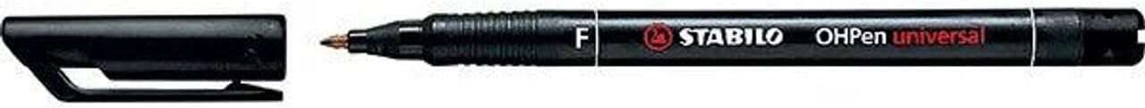 Stabilo OHPen Rotulador Permanente - Punta Fina - Trazo de 0.7mm - Agarre Antideslizante - Tapon Ven