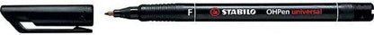 Stabilo OHPen Rotulador Permanente - Punta Fina - Trazo de 0.7mm - Agarre Antideslizante - Tapon Ven