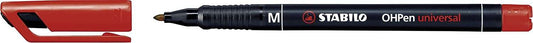 Stabilo OHPen Rotulador Permanente - Punta Media - Trazo de 1mm - Agarre Antideslizante - Tapon Vent