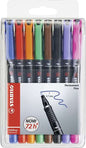 Stabilo OHPen Pack de 8 Rotuladores Permanentes - Punta Fina - Trazo de 0.7mm - Agarre Antideslizant