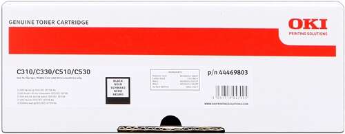 OKI C310/C510/MC351/MC361 Negro Cartucho de Toner Original - 44469803