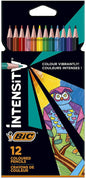 Bic Intensity Color Up Caja de 12 Lapices Triangulares de Colores Surtidos - Fabricados en Resina -