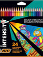 Bic Intensity Triangle Caja de 24 Lapices para Colorear Triangulares - Mina de 3.20mm - Fabricados s