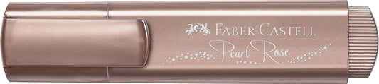 Faber-Castell Textliner 46 Metallic Marcador Fluorescente - Punta Biselada - Trazo entre 1mm y 5mm - Tinta con Base de Agua - Color Oro Rosa