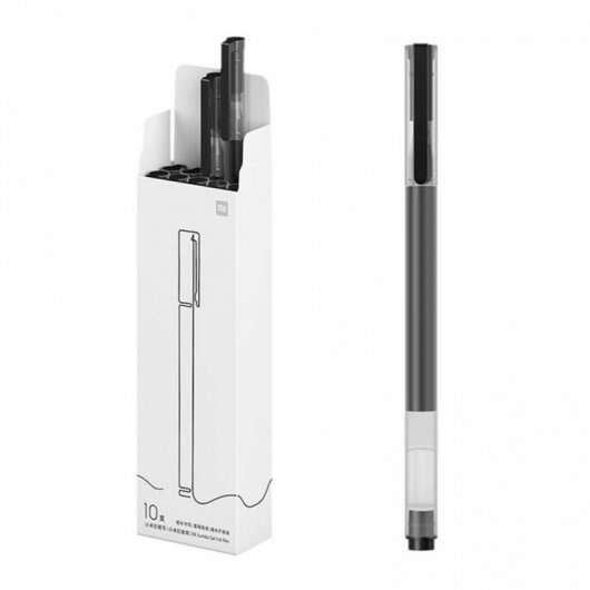 Xiaomi Mi High-Capacity Caja de 10 Boligrafos de Gel - Punta 0.5mm - Alta Capacidad - Secado Rapido