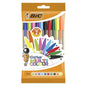 Bic Cristal Multicolour Pack de 10 Boligrafos de Bola - Punta Redonda de 1.6mm - Trazo 0.42mm - Tint