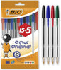 Bic Cristal Original 15+5 Pack de 20 Boligrafos de Bola - Punta Redonda de 1.0mm - Trazo 0.4mm - Tin