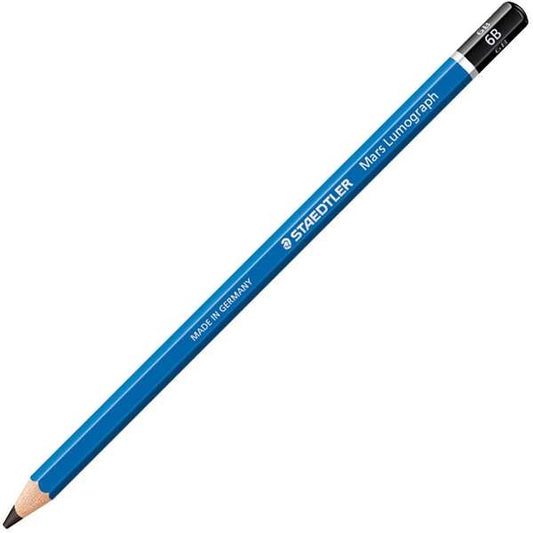 Staedtler Mars Lumograph 100 Lapiz de Grafito Hexagonal - Mina 6B - Resistencia a la Rotura - Madera