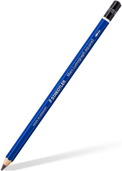 Staedtler Mars Lumograph Aquarell 100A Lapiz de Grafito - Mina 4B - Resistencia a la Rotura - Madera