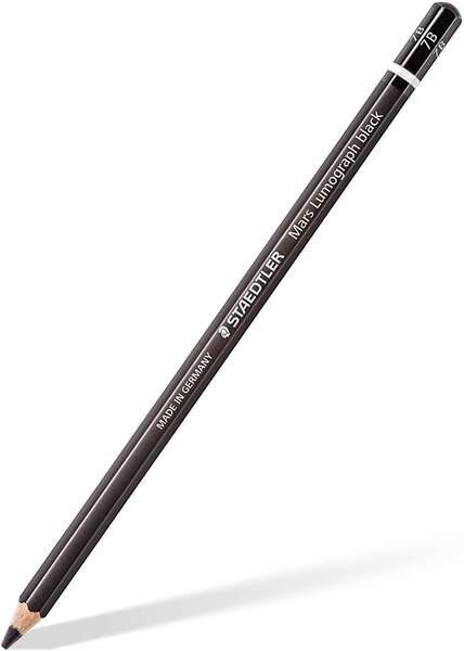 Staedtler Mars Lumograph Black Artist Pencil 100B Lapiz de Grafito - Mina 7B - Resistencia a la Rotu