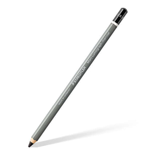Staedtler Mars Lumograph Charcoal 100C Lapiz de Grafito - Mina H - Alta Proporción de Carbon y Carbo