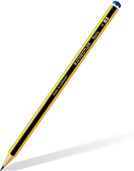 Staedtler Noris 120-3 Lapiz de Grafito Hexagonal - Mina H - Resistencia a la Rotura - Madera de Bosq