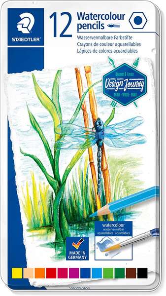 Staedtler 146 10C Pack de 12 Lapices de Colores Acuarelables - Resistentes a la Rotura - Colores Sur