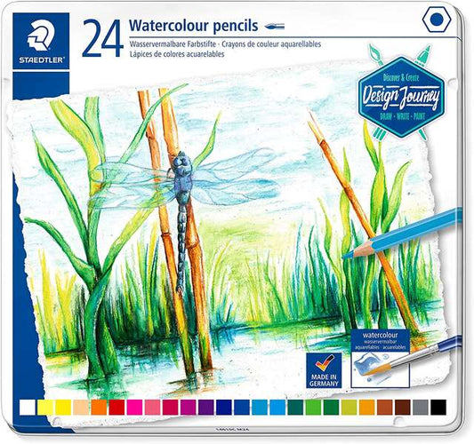 Staedtler 146 10C Pack de 24 Lapices de Colores Acuarelables - Resistentes a la Rotura - Colores Sur