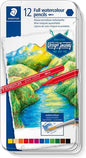 Staedtler 146 10G Pack de 12 Lapices de Colores Acuarelables - Sin Madera - Colores Surtidos