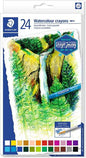 Staedtler Crayones Acuarelables 223 Pack de 24 Lapices de Cera - Facil de Mezclar - Extremadamente O