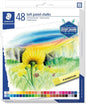 Staedtler 2430 Pack de 48 Tizas Pastel Suave - Excelentes para Mezclar Colores - Resistencia a la Luminosidad - Colores Surtidos