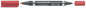 Staedtler Lumocolor 348 Rotulador Permanente de Doble Punta - Secado Rapido - Color Rojo