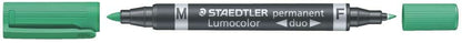 Staedtler Lumocolor 348 Rotulador Permanente de Doble Punta - Secado Rapido - Color Rojo