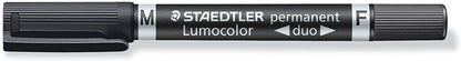 Staedtler Lumocolor 348 Rotulador Permanente de Doble Punta - Secado Rapido - Color Rojo