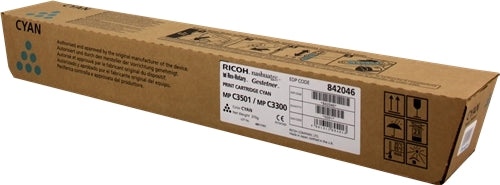 Ricoh Aficio MP-C2800/MP-C3300/MP-C3001/MP-C3501 Cyan Cartucho de Toner Original - 841127/842046/841427
