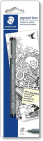 Staedtler Pigment Liner 308 Blister con Rotulador Calibrado - Trazo 0.2mm - Punta Engarzada en Metal