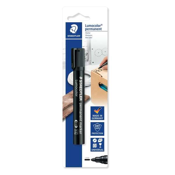 Staedtler Lumocolor 352 Rotulador Permanente de Punta Redonda - Trazo de 2mm - Secado Rapido - Recar