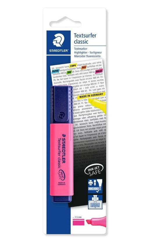 Staedtler Textsurfer Classic 364 Marcador Fluorescente - Punta Biselada 1 - 5mm Aprox - Secado Rapid
