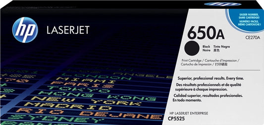 HP CE270A Negro Cartucho de Toner Original - 650A