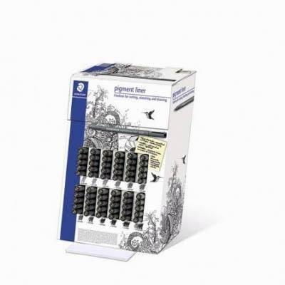 Staedtler Pigment Liner 308 Expositor de 60 Rotuladores Calibrados - Diversas Anchuras de Trazo - Se