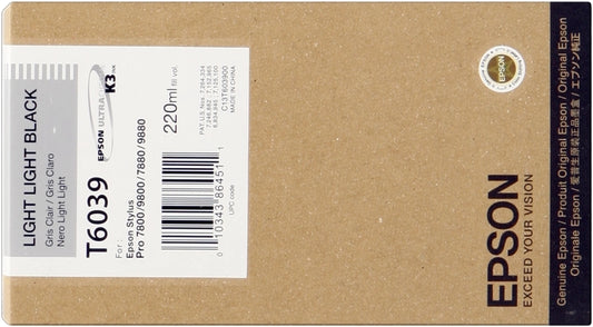 Epson T6039 Negro Light Light Cartucho de Tinta Original - C13T603900