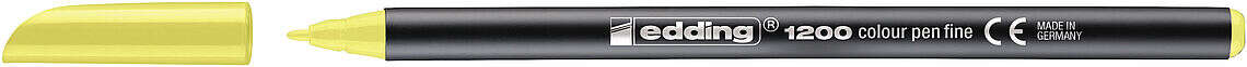 Edding 1200 Rotulador - Punta Redonda - Trazo 1mm - Tinta con Base de Agua - Color Amarillo Neon