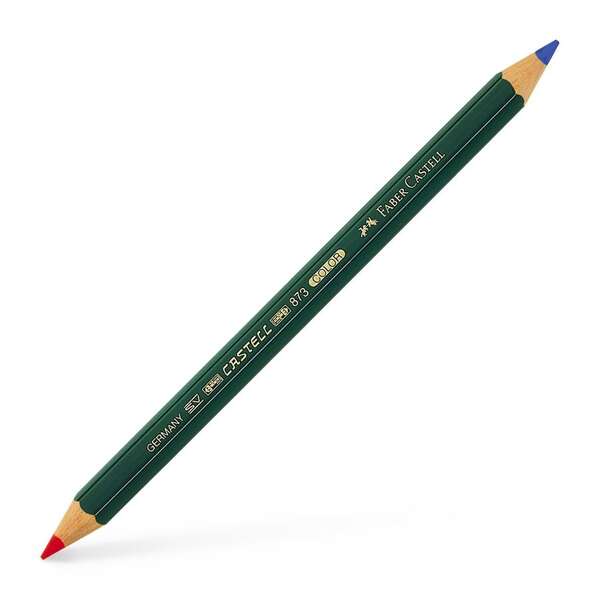 Faber-Castell Castell Color 873 Lapiz Grueso Bicolor Hexagonal - Ecologico - Resistente a la Rotura