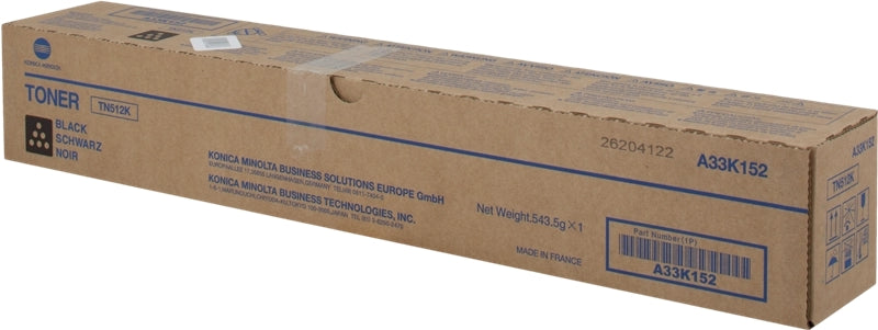 Konica Minolta TN512 Negro Cartucho de Toner Original - TN512K/A33K152