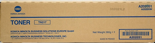 Konica Minolta TN217 Negro Cartucho de Toner Original - A202031/A202051/TN217