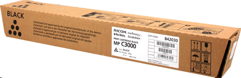 Ricoh Aficio MP-C2500/MP-C3000 Negro Cartucho de Toner Original - 888640/888636/842030