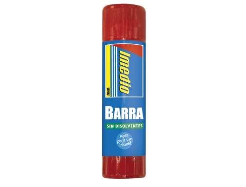 Imedio Barra de Pegamento Pequeño 8grs - Sin Disolventes - Lavable - Apto para Uso Escolar - Cantidad: 24