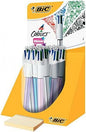Bic 4 Colours Shine Expositor de 20 Boligrafos de Bola Retractil - Punta Media de 1.0mm - Tinta con