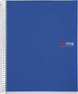 Miquel Rius Notebook8 Cuaderno de Espiral Formato A4 - 200 Hojas de 70 gr Microperforadas con 4 Taladros - Cubiertas de Polipropileno - Cuadricula 5x5 - Color Azul
