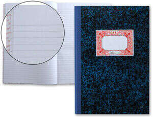 Miquel Rius Cuaderno Cartone Rayado Horizontal Tamaño Folio Natural 100 Hojas sin Numerar - Cubiertas de Carton Contracolado - Lomo de Tela Engomada Azul - Cantidad: 5